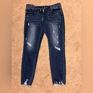 KanCan Distressed Dark Blue Skinny Jeans